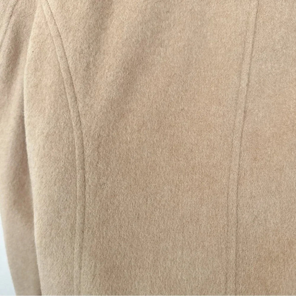 Talbots Womens 12 Pure Camel Hair Brown Short Peacoat Jacket - Picture 13 of 16